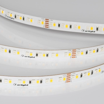 Лента RT-A168-10mm 24V RGBW-White (20 W/m, IP20, 5m) (Arlight, высок.эфф.150 лм/Вт)