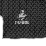 Ковры CHENGLONG (экокожа, черный, серый кант, серая вышивка)