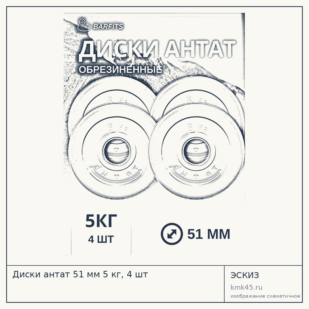 Диски антат 51 мм 5 кг, 4 шт — от 5 500 ₽