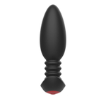Черная анальная вибропробка Anal Vibrator с пультом ДУ - 13,5 см. (Цвет: черный)