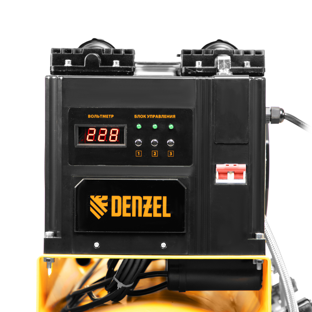 Компрессор безмаслянный малошумный DLS 2250/100, 2250 Вт, 3х750, 100 л, 410 л/мин блок упр// Denzel