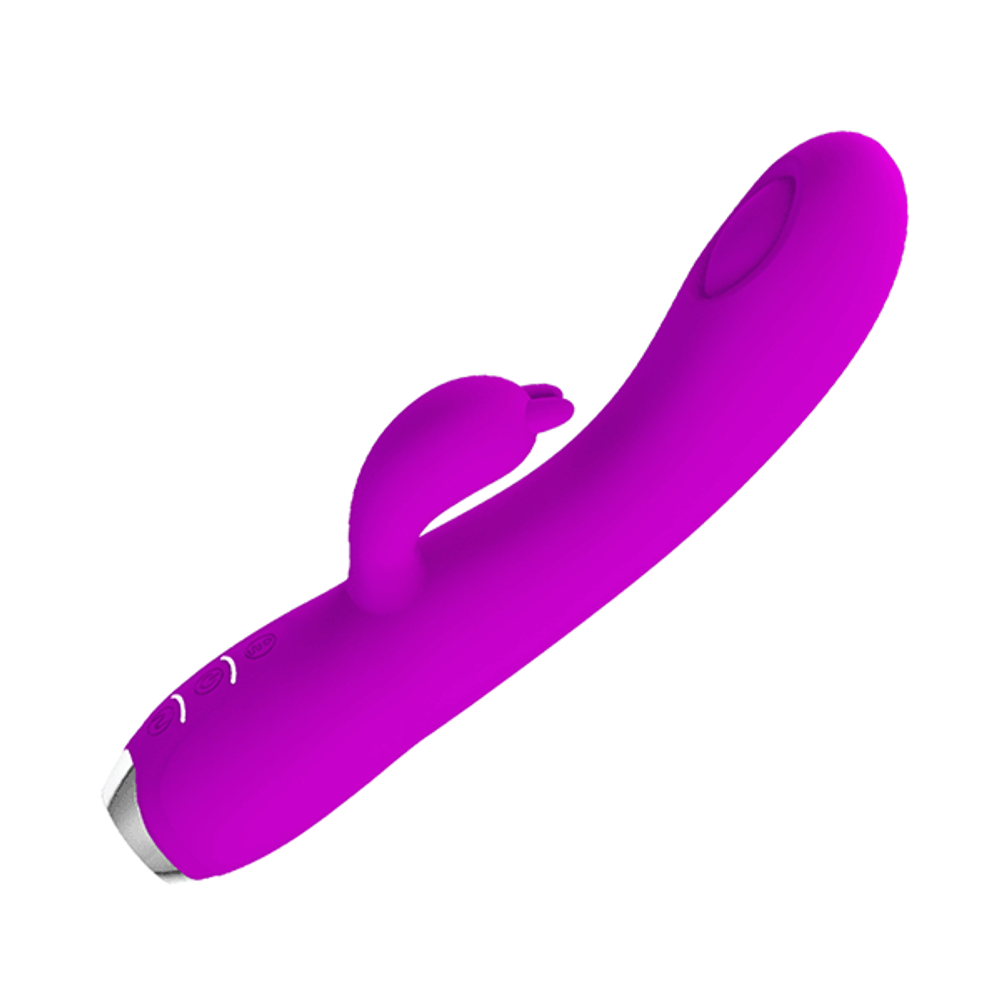 Фиолетовый вибратор-кролик 19,8см с пульсирующей головкой Pretty Love Regina Pulse Wave BI-014727