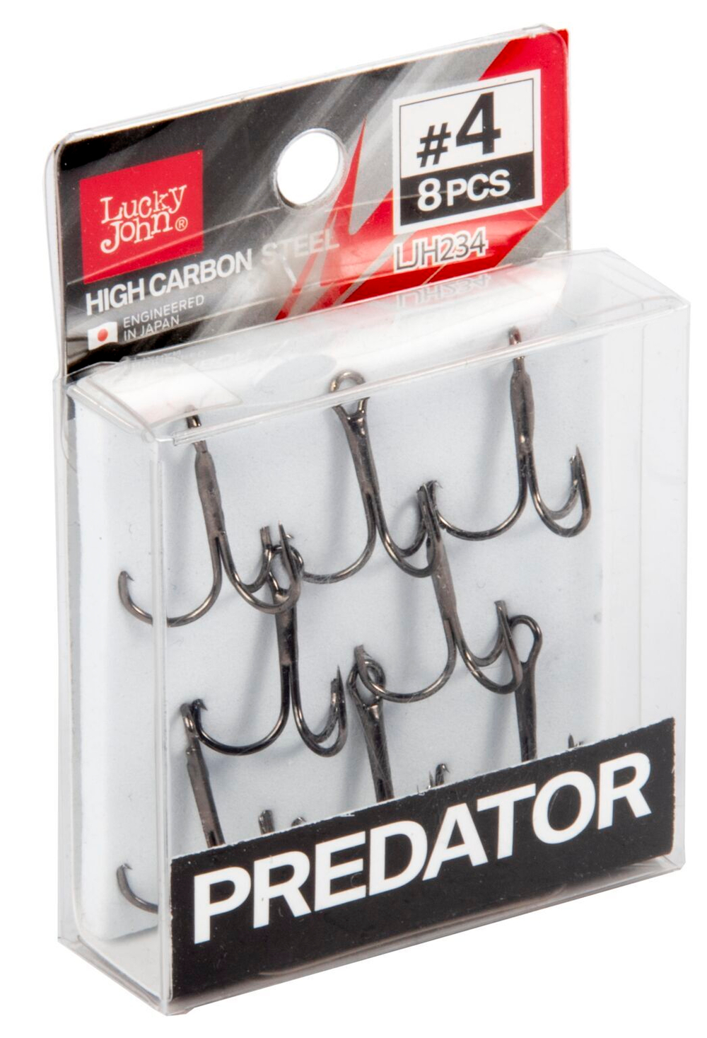 Крючки-тройники LUCKY JOHN Predator LJH234 №4, 8 шт