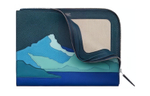HERMES Zip Tablet Togo & Swift Calfskin With Bullock Leather Tablet Protective Case And Laptop Bag Men"s Blue