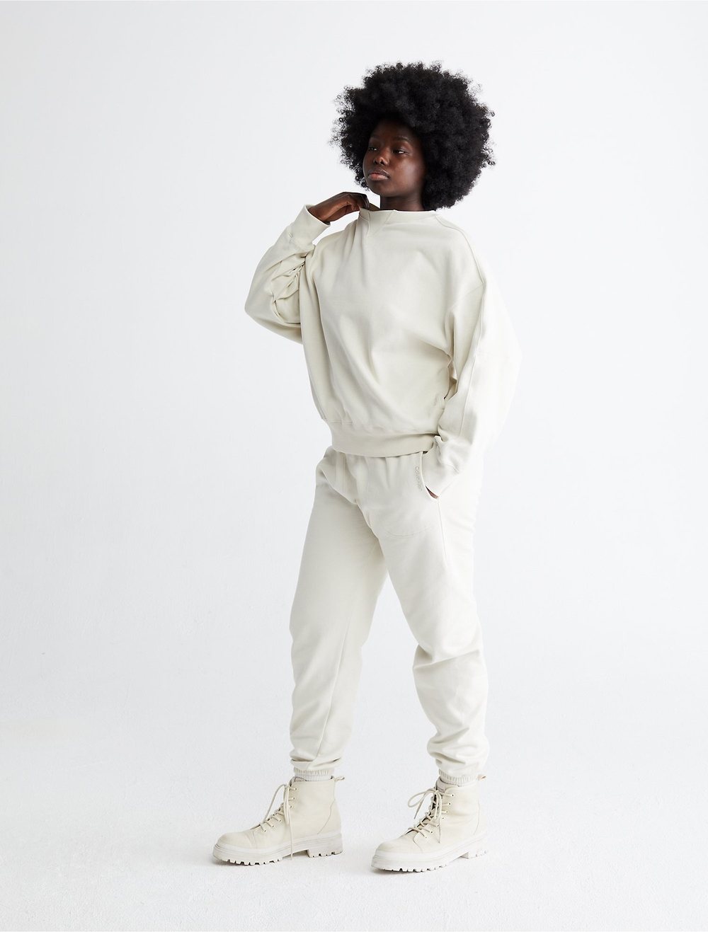 Брюки Calvin Klein Standards Fleece Joggers Bone White