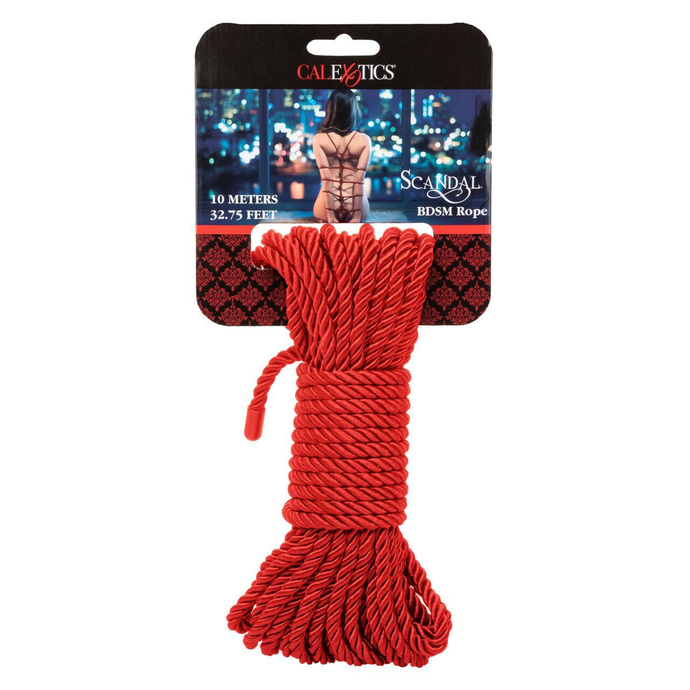 Красная мягкая веревка для бондажа BDSM Rope 32.75 - 10 м. (Цвет: красный)