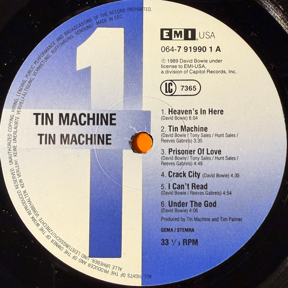Tin Machine – Tin Machine (Европа 1989г.)Т