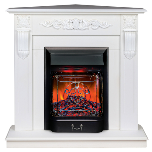 Каминокомплект Real Flame Dominica Corner WT с очагом Majestic Lux Black RC (угловой)