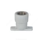 Угольник PP-R комбинированный белый Дн 25х3/4" ВР с креплением VALFEX 10120125