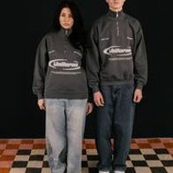 Cвитшот UNIFORM Half-zip Heavy Athletic, темно-серый