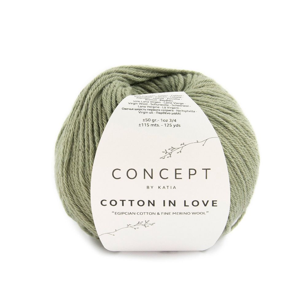 Пряжа Katia (Катя) Cotton in Love / уп.10 мот. по 50 г, 115 м, K001