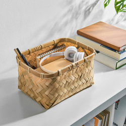 IKEA MJÖLKKANNA  (ИКЕА МЙЁЛККАННА)  -  Корзина - бамбук 18х25х14 см