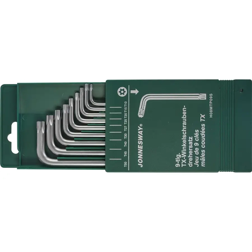 Набор ключей TORX® с центрированным штифтом Т10—T50 JONNESWAY 08MTP09S