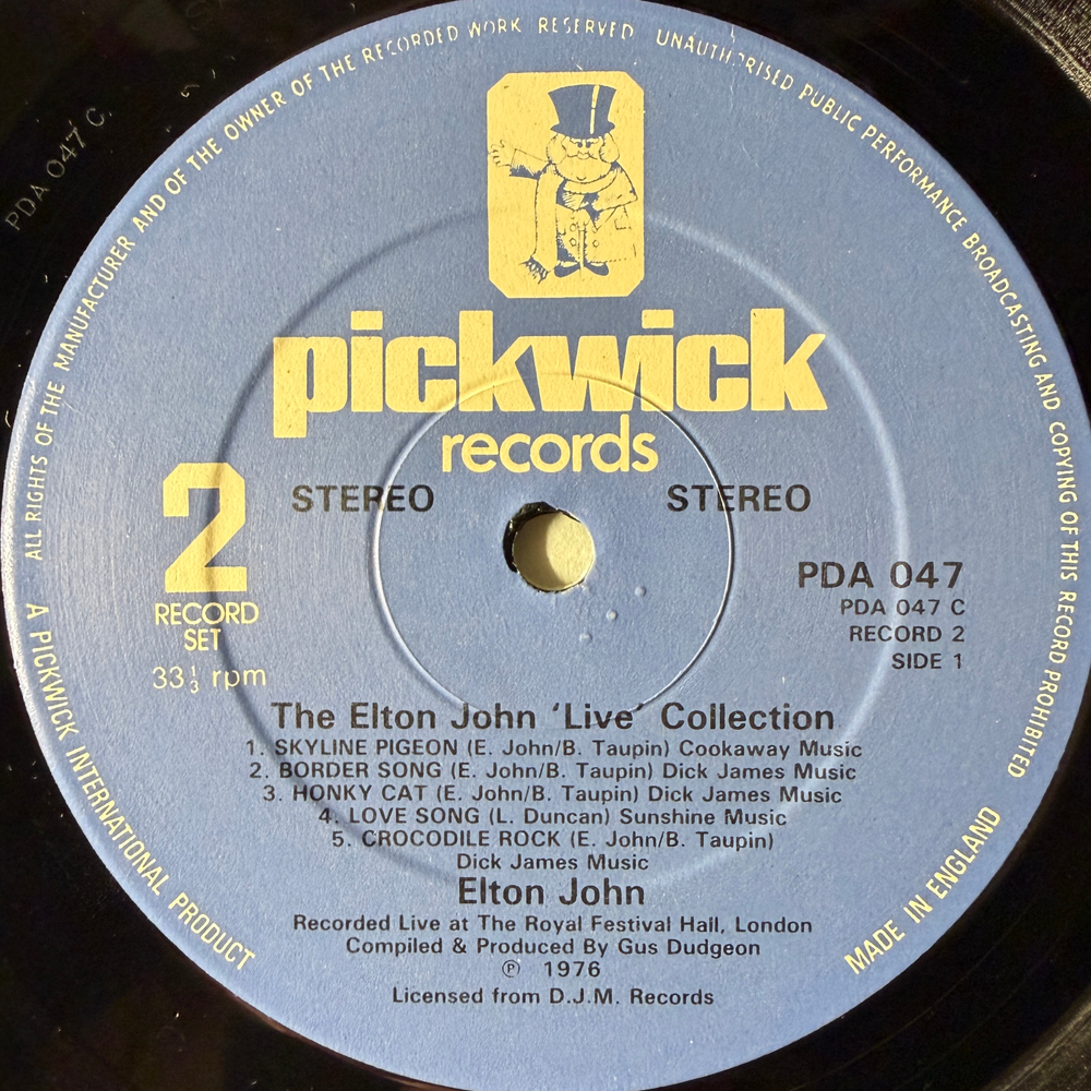 Elton John ‎– The Elton John 'Live' Collection 2LP (Англия 1979г.)