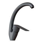 Смеситель для кухни 35k MIXLINE МЛ15-032(ML15-032GR) выс.излив б/отв бок п/гайку(без подводки)ГРАФИТ
