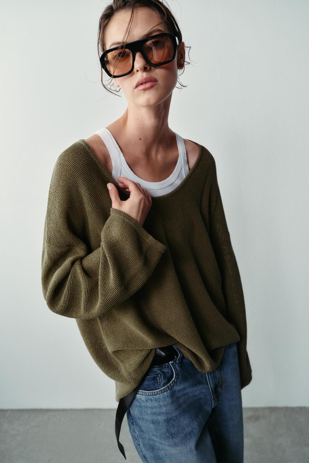СВИТЕР С КРУГЛЫМ ВЫРЕЗОМ — ZARA
