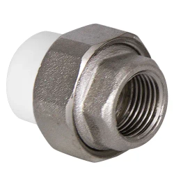 Муфта РР разб. 25*1/2" вн. серый (Tebo)