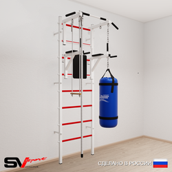 Шведская стенка Sv Sport 5762 (Турник стандарт/Брусья/Канат/Трапеция/Цепь/Мешок 22кг)