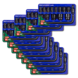 ( 10 K-T ) Набор головок ударных 15пр. 1/2''(6-гр.) (10,12, 13, 14, 15, 17, 19, 21, 22, 24, 27, 30, 32мм) в ложементе RockForce RF-4159K ( 10 K-T )