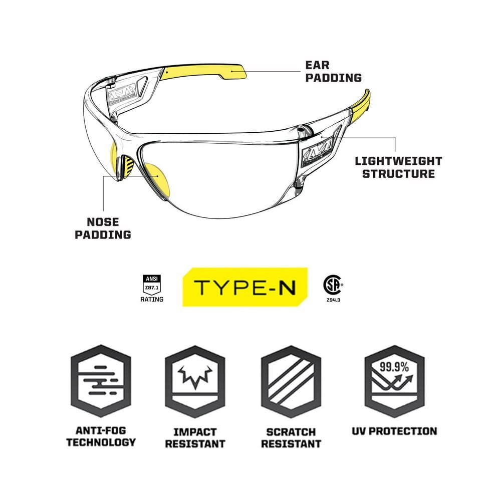 Очки защитные MECHANIX WEAR Glasses TYPE-N Tactical CLEAR