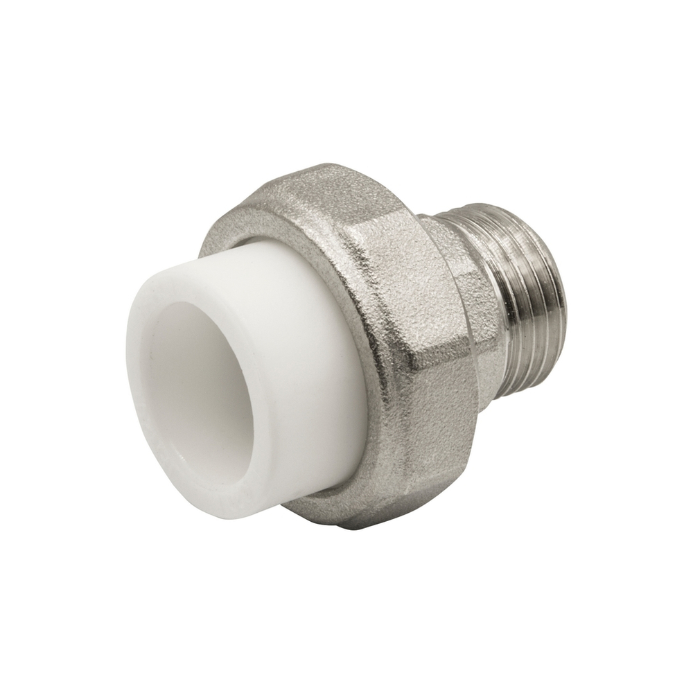 Муфта комб. разъемная, нар 20х1/2" EVER® БЕЛЫЙ штрихкод (Россия)