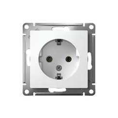 Розетка с заземлением без шторок Systeme Electric AtlasDesign Лотос ATN001343