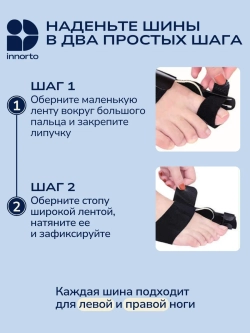 Вальгусная шина от косточки (шарнирная), 2 шт