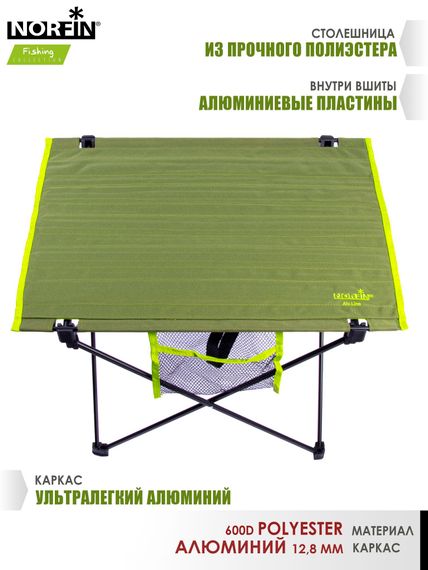 Стол складной Norfin LUOMA COMPACT NF Alu 57x45