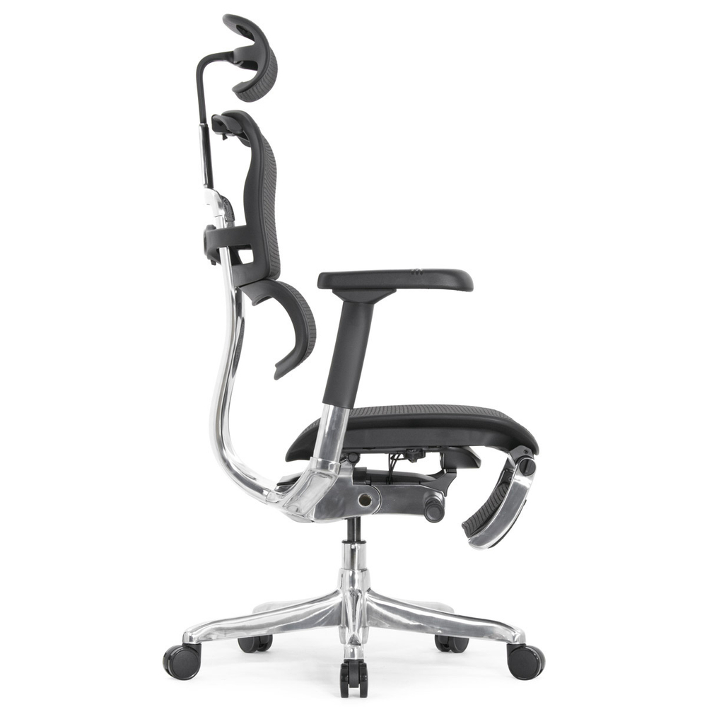 Кресло FALTO Ergohuman Elite 2 с подножкой ( чёрный каркас /сетка чёрный T-168-B1 Black )