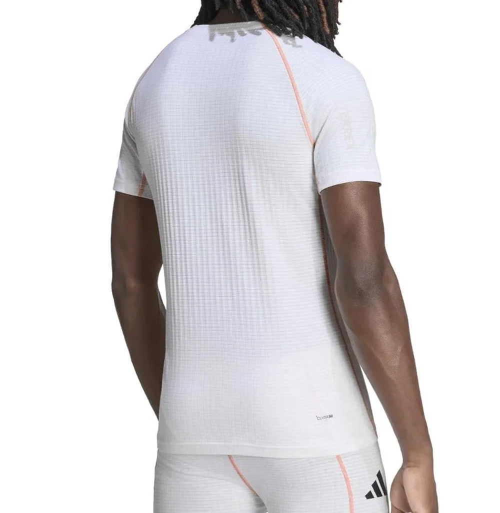 Мужская теннисная футболка Adidas Terrex Xperior Clima365 Baselayer - white/semi impact orange