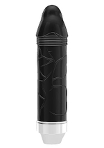 Чёрный фаллический вибратор Lisa - 14,7 см. (Цвет: черный)