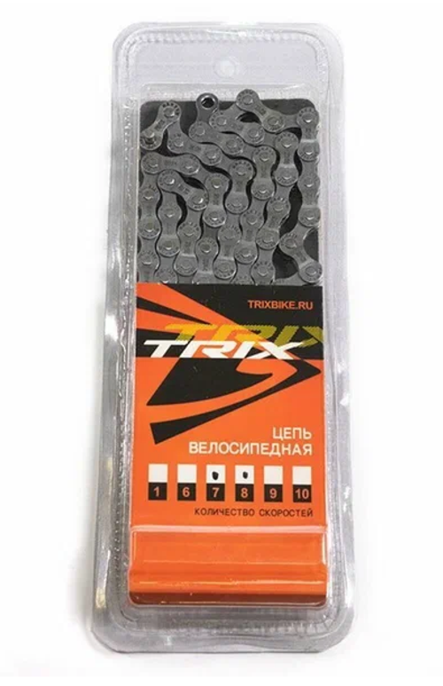 Цепь TRIX для 7/8 скоростей, 1/2"х3/32", 112 звеньев, соединительный пин 7,4мм, коричневая
