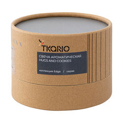 Свеча ароматическая Tkano Edge Hugs and Cookies серая 30ч