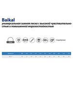 Монофильная леска рыболовная БАЙКАЛ 0,09 мм, 1,0 кг, 30 м