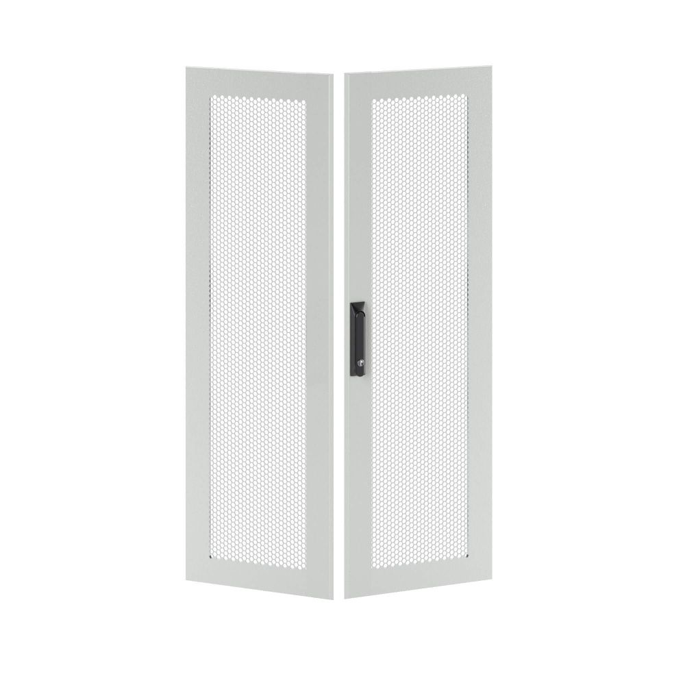 Дверь перфорированная двухстворчатая для IT-CQE 2000 x 800 RAL7035