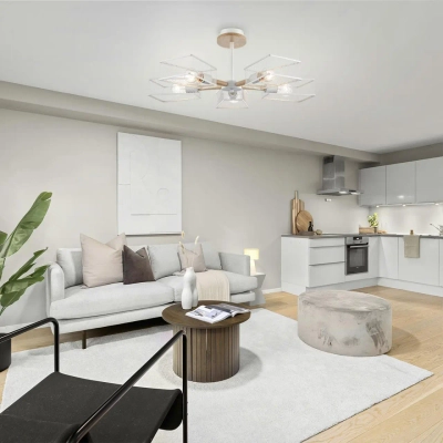 8246/5C COUNTY LN25 белый, металл/дерево Люстра потолочная Е27 5*60W 220V IRMA