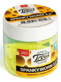 Слаги съедобные LJ Pro Series SPANKY WORM 3,2in (8 см), цв. S88, 10 шт.