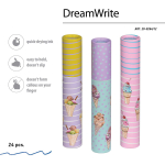 Ручка шариковая 0.7 мм, синяя DreamWrite "Сахарный рожок" 3 вида (BrunoVisconti)