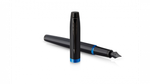 Перьевая ручка Parker IM Vibrant Rings Flame Blue, перо:F/M , цвет чернил: blue, в подарочной упаковке.