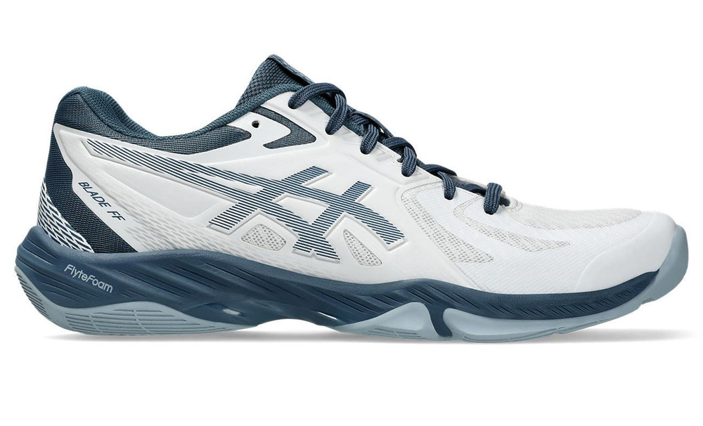 Мужские кроссовки для бадминтона/сквоша Asics Blade FF - white/vintage indigo