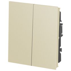 Переключатель ЭРА Arktik 16-1106-04 двойной 10АХ-250В шампань | Эра Arktik