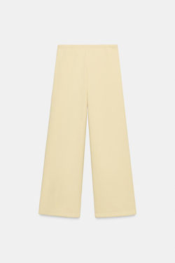 ZARA БАЗОВЫЕ БРЮКИ ПРЯМОГО КРОЯ, ЖЕЛТЫЙ