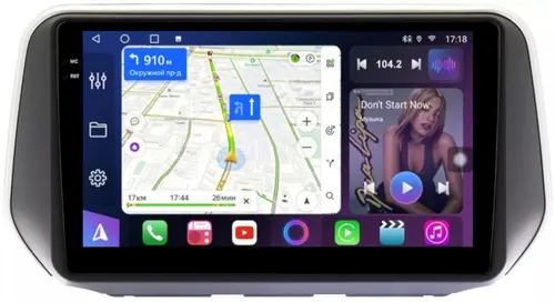 Магнитола для Hyundai Santa Fe 4 2018-2020 - FarCar S500-TS18 монитор 10.36" QLED на Android 14, CarPlay, 4G SIM-слот