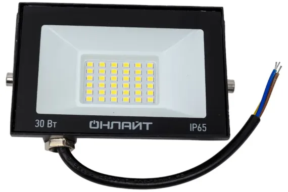 Прожектор светодиодный Онлайт 30W OFL 6000К 2400Лм IP65 черный 31885