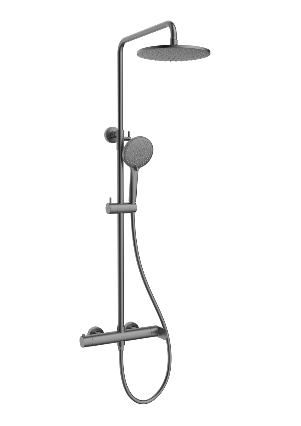 Душевая стойка Vincea Рондо (Rondo) VSFS-1R0GM без излива, вороненая сталь