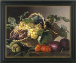 Картина Brookpace Fine Art Still life of aubergines, tomatoes, chestnuts & grapes (67 x 57 см)