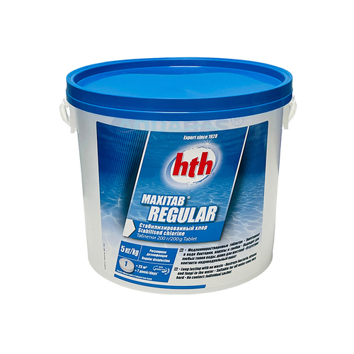 Хлор медленный стабилизированный 5кг HTH MAXITAB REGULAR таблетки 200гр. (упак. 1шт.) (C900502H1)