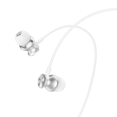 Проводные наушники M106 Fountain metal universal earphones with microphone - silver
