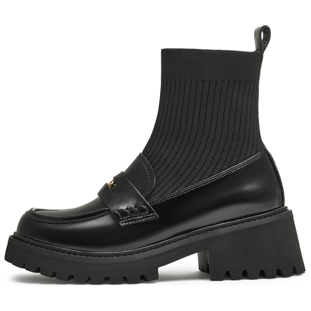 Teenmix Stretch & Sock Boots Women"s Solid Color