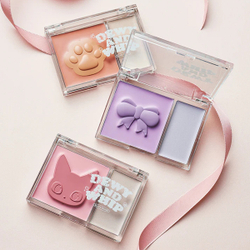 Палетка для сияния кожи кремовые румяна+хайлайтер Black Rouge Dewy Whip Cheek And Beam #DW01 Strawberry, 11.5г